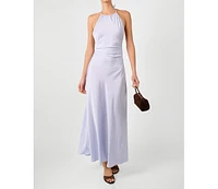 WeWoreWhat Women's Halter Tie Neck Maxi Dress