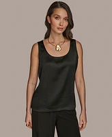 Donna Karan New York Women's Satin Scoop-Neck Tank Top