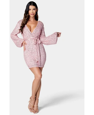 Bebe Women's Knit Sequin Dress