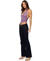 Edikted Women's Rhett Asymmetric Hem Halter Top