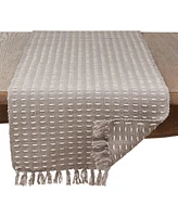 Saro Lifestyle Dashed Woven Table Runner