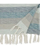 Saro Lifestyle Fringed Stripe Table Runner Collection