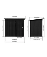 Metal garden sheds 5ftx4ft outdoor storage sheds Black
