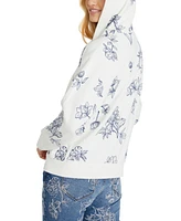 Driftwood Women's Cotton Floral Zip Hoodie X Azur Etched