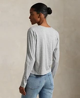Polo Ralph Lauren Women's Shrunken-Fit Jersey Long-Sleeve Tee