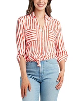 Bcx Juniors' Striped Button Down Shirts