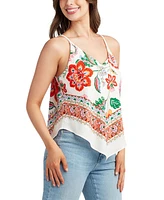 Bcx Juniors' Printed Halter-Style Handkerchief Top