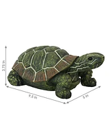 Terrance the Tortoise 9-Inch Long Polystone Indoor/Outdoor Garden Statue