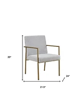 Fabric Dining Arm Chair with Padded Seat for Kitchen or Dining Room