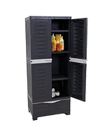 Lockable Storage Cabinet – Indoor or Outdoor Utility with 3 Adjustable Shelves