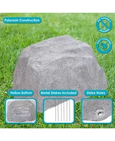 14” H Polyresin Landscape Fake Rock Cover