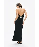Nocturne Women's Maxi Dress with Back Accessory