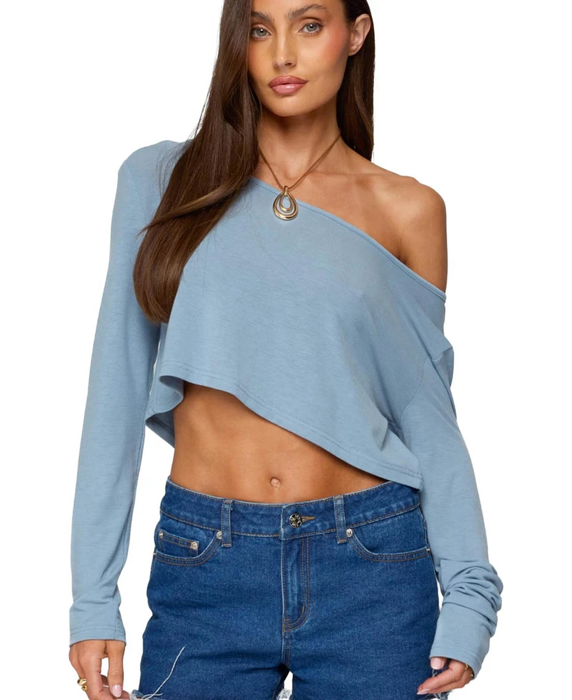 Edikted Women's Cropped Off Shoulder Top