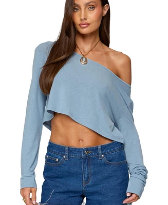 Edikted Women's Cropped Off Shoulder Top