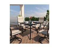 Casainc Square Outdoor Restaurant Steel Table