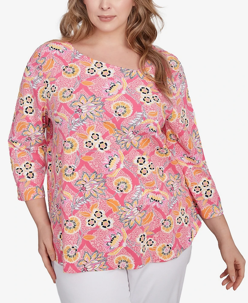 Ruby Rd. Plus Floral Knit Top