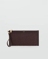 Mango Women's Natural Fiber Clutch Bag