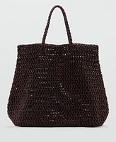Mango Women's Natural Fiber Maxi Bag