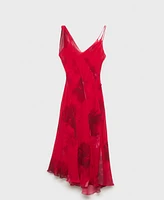 Mango Women's Asymmetrical Floral Dress