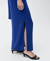 Mango Women's Long Flared Sleeve Dress