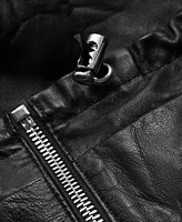 Mango Women's Oversized Leather Jacket