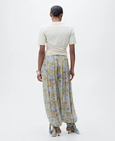 Mango Women's Floral Balloon Pants