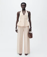 Mango Women's Pleated Halter-Neck Vest