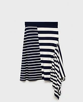Mango Women's Asymmetrical Striped Knit Skirts