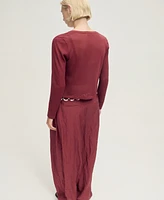 Mango Women's Straight Button Cardigan Sweater