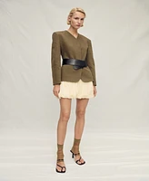 Mango Women's Balloon Effect Ramie Skirts