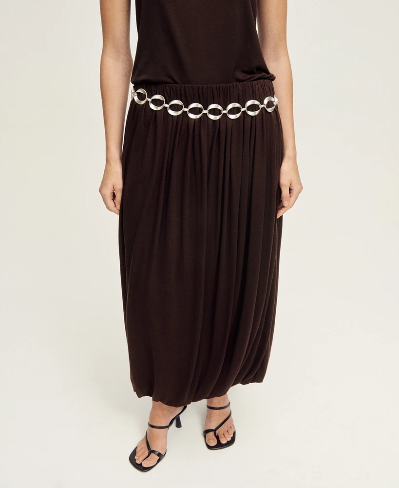 Mango Women's Puffed Hem Wool Blend Skirts