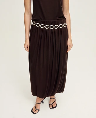 Mango Women's Puffed Hem Wool Blend Skirts