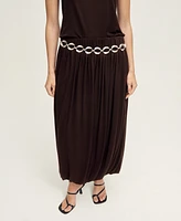 Mango Women's Puffed Hem Wool Blend Skirts