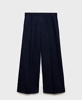 Mango Women's High-Waisted Wide Leg Jeans