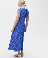Mango Women's Combined Striped Flared Dress