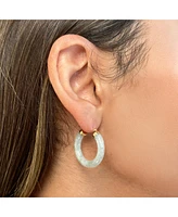 The Lovery Jade Hoop Earrings 25 millimeters