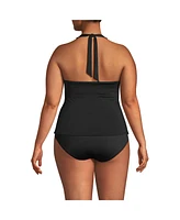 Lands' End Plus Twist Halter Tankini Top