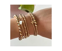 Gold Filled 4+7mm Bead Bracelet