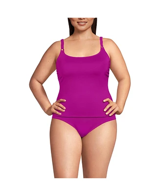 Lands' End Plus Macrame Tankini Top