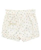 Guess Baby Girls 3-Piece Short Sleeve T-Shirt, Shorts, and Bucket Hat Set