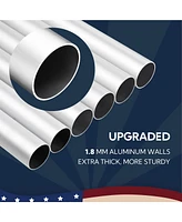 Yescom Bravery 20ft 13 Gauge Thicken Sectional Flag Pole Kit for Outside House with Usa Flag Top Sliver