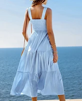 Women's Skyline Serenity Smocked Maxi Beach Dress