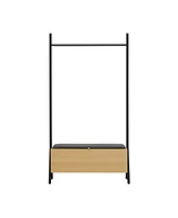 Manhattan Comfort 70.9" Wood Paloma Modern Upholstered Open Hanging Closet