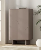 Manhattan Comfort 51.4" Wood Ella Modern 3-Shelf Accent Cabinet