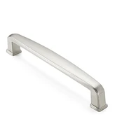 Cauldham 5 Pack Solid Kitchen Cabinet Handles (5" Hole Centers) - Drawer/Door Hardware - Style T765 - Satin Nickel