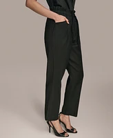 Donna Karan New York Women's Linen-Blend Paperbag-Waist Pants