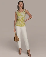 Donna Karan New York Women's Sleeveless Printed Knit Top