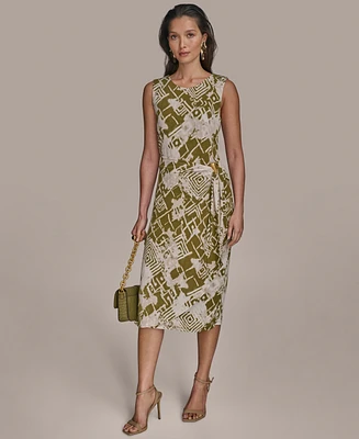 Donna Karan New York Women's Printed Sleeveless Dress