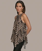 Donna Karan New York Women's Printed Sleeveless Blouse