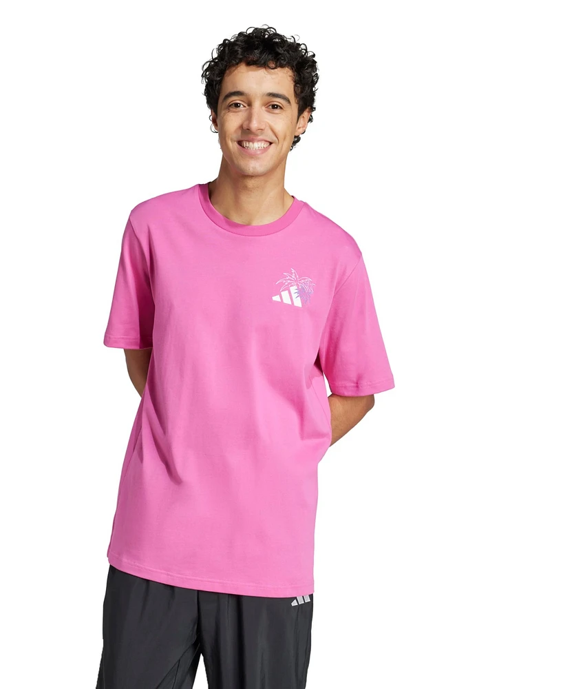 adidas Men's Lounge Pastel Embroidery Graphic T-Shirt